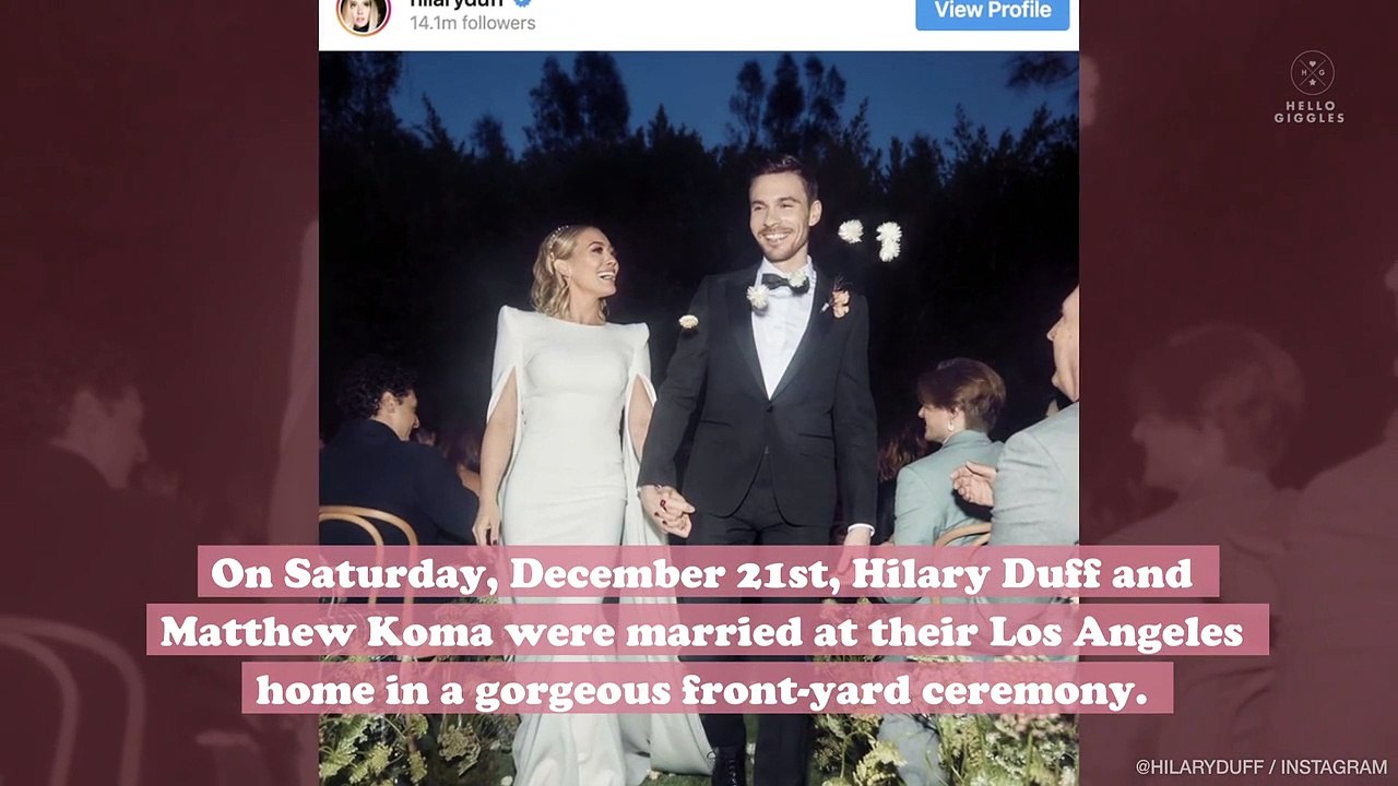 Hilary Duff shared new photos from her wedding, and there’s a reception dress change!