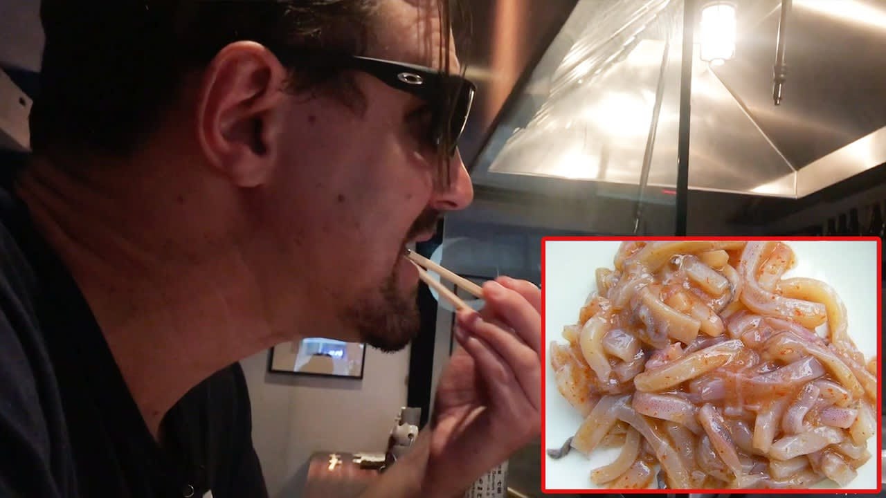 Drinking Squid Ink & Eating Squid Guts | Whoa That's Weird