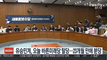 유승민계, 오늘 바른미래당 탈당…23개월만에 분당