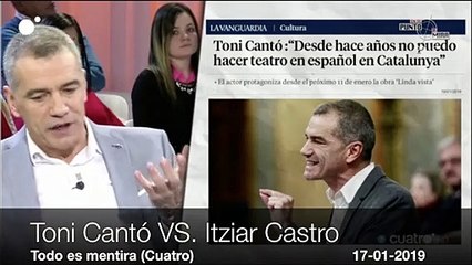 La actriz catalana que va de graciosa arremetiendo contra Toni Cantó pero se lleva un golpe letal