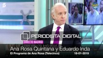 Ana Rosa pide disculpas a Inda en nombre de Mediaset por una agresión