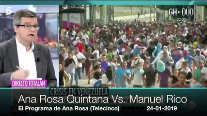Ana Rosa Quintana le mete un buen collejón a Rico mirándole a los ojos