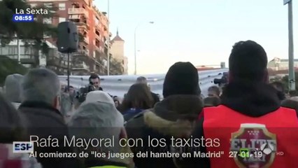 Al podemita Rafa Mayoral le hace mucha gracia que los taxistas monten "los juegos del hambre en Madrid"