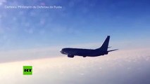 Momento en el que un caza Su-27 ruso interceptó un avión de reconocimiento de EE.UU. sobre el mar Báltico