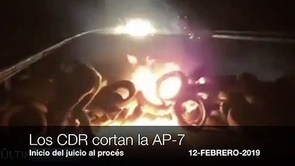 De esta forma tan boba protestan por el juicio al procés los 'pacíficos' CDR: cortando la AP-7