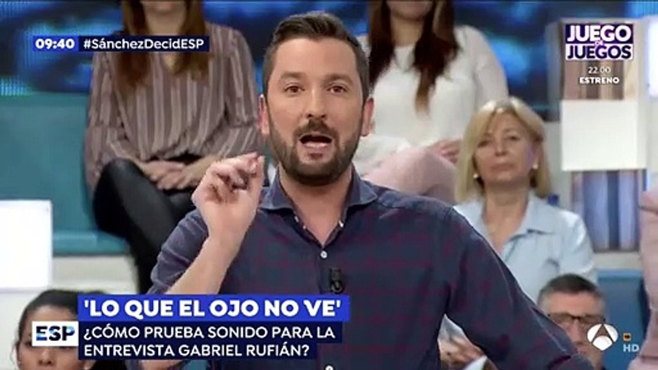 Rufián probando sonido