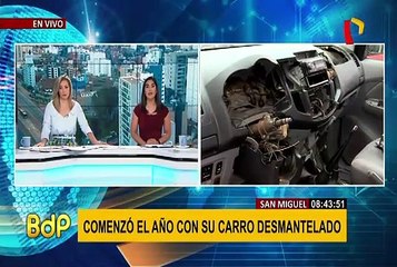 San Miguel: ladrones robaron hasta el timón a camioneta de comerciante