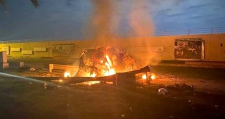 İranlı komutan Kasım Süleymani'nin füze atılan aracının son hali görüntülendi