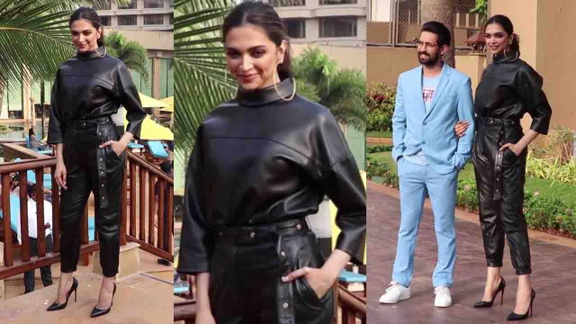 Deepika Padukone stuns in black with Vikrant Massey on Chhapaak promotion; Watch video | FilmiBeat