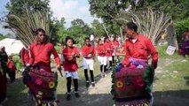 Tharu Cultural Dance (Traditional Lattthuwa Dance ) in the Rural Area of Nepal