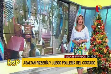 Villa El Salvador: delincuentes asaltan pizería y luego pollería en minutos