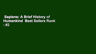 Sapiens: A Brief History of Humankind  Best Sellers Rank : #2