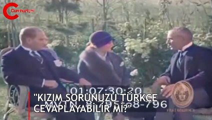 Atatürk, ABD Büyükelçisi ile Fransızca konuşuyor