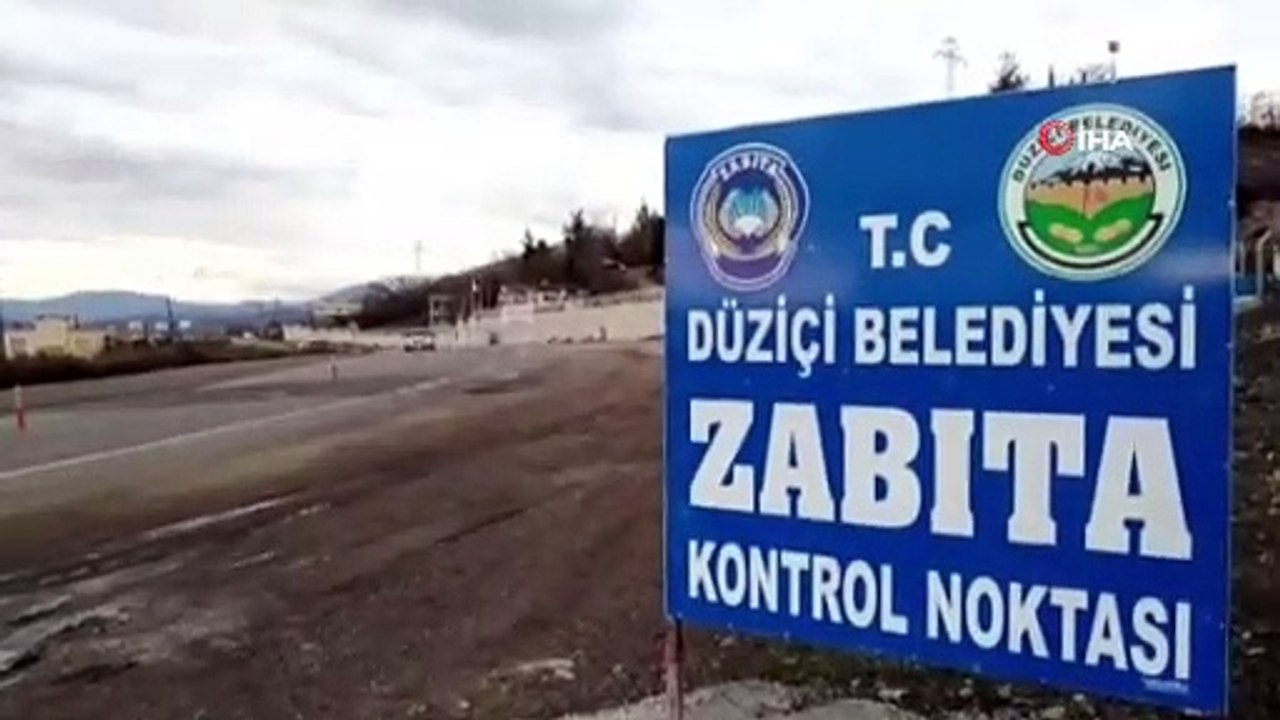 Düziçi Belediyesi ilçeye giren araçlardan 'ayak...