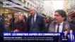 Le ministre de l'Économie rencontre des commerçants touchés par la grève dans le centre de Paris