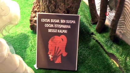 Çocuğa şiddete 'sessiz çığlık' vitrini
