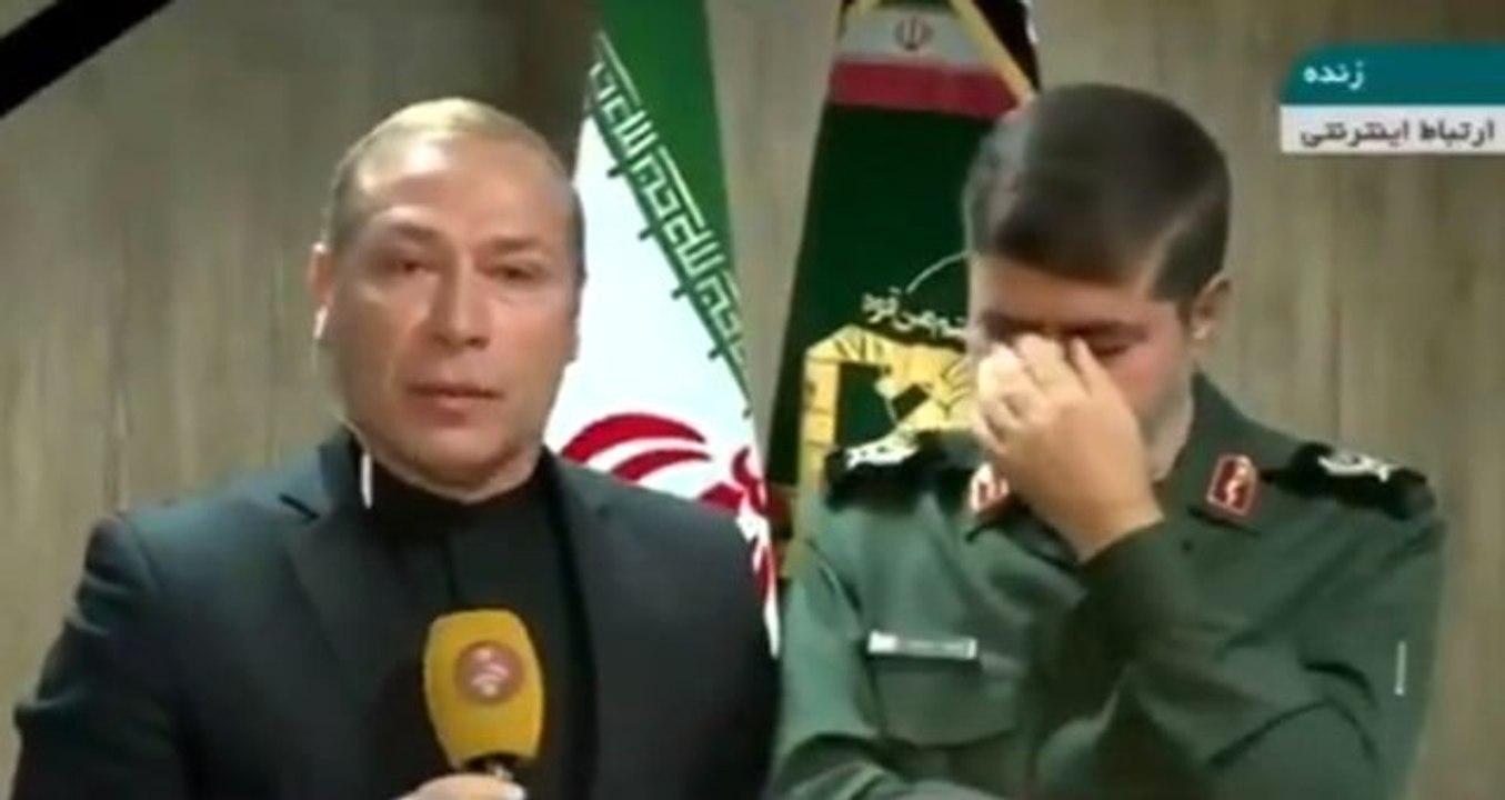 İran Devrim Muhafızları Sözcüsü, canlı yayında gözyaşlarına boğuldu