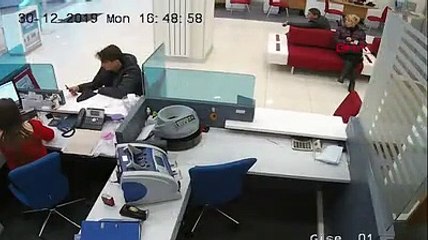 Banka soygunu kamerada