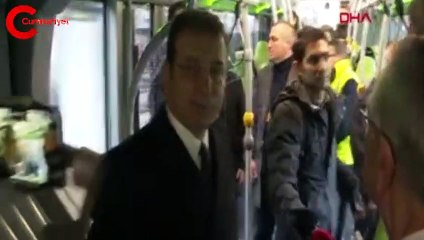 İmamoğlu, metrobüs aracı test sürüşüne katıldı