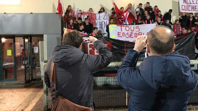 Les supporters du FC Guichen présents au dernier entraînement guichenais avant le match contre Caen