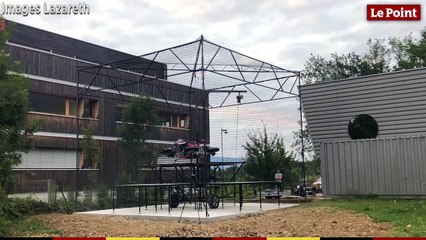 Les images de la moto-volante de Lazareth