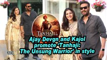 Ajay Devgn and Kajol promote ‘Tanhaji: The Unsung Warrior’ in style