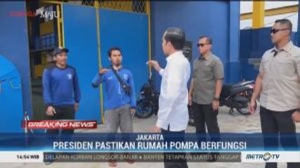Tinjau Waduk Pluit, Jokowi Pastikan Pompa Air Berfungsi Optimal