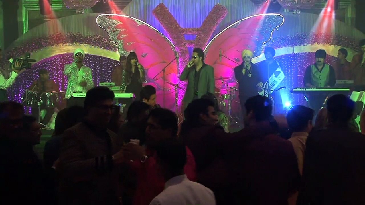 mika singh performing live at client's wedding reception