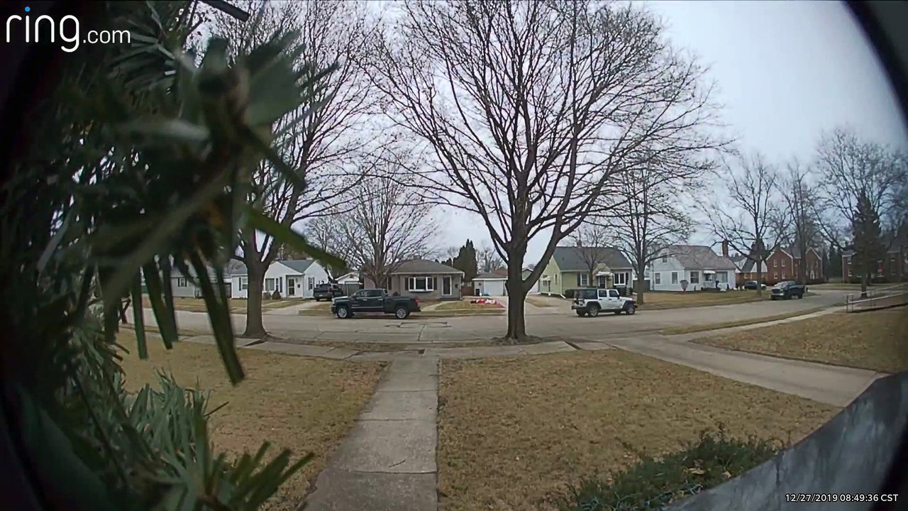 Person Trips After Tossing Package