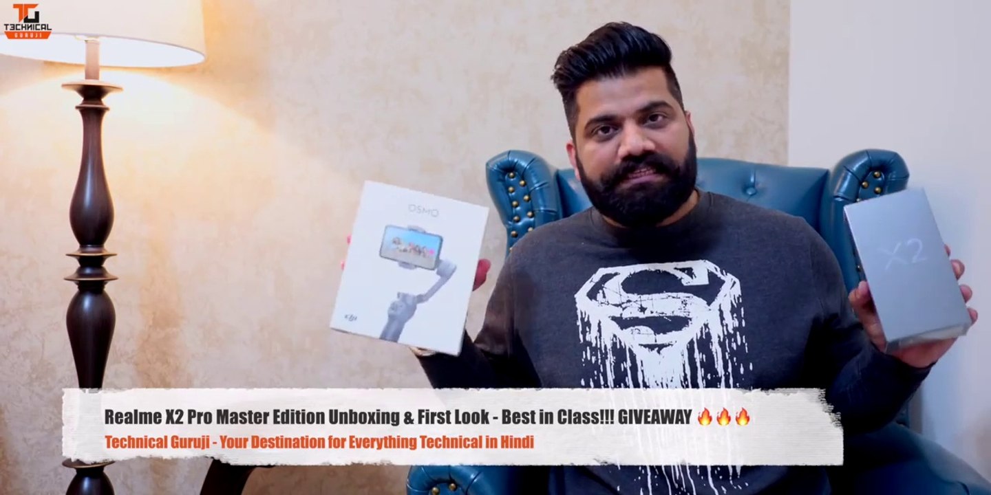 Realme X2 Pro Master Edition Unboxing & First Look - Best in Class!!!And DGI  Gimble  unboxing With GIVEAWAY.Giveaway With Technical Guruji.Real Me x2 pro mobile unboxing and giveaway.RealMe X2 pro master edition first look.
