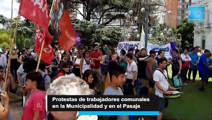 Protestas en La Plata por la no renovación de contratos municipales