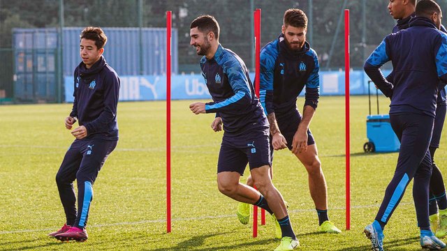 Les Olympiens au travail avant Trélissac - OM