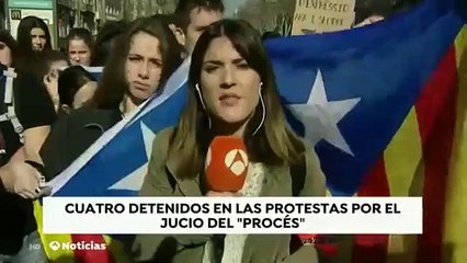 Los catabatasunos boicotean miserablemente el trabajo de la reportera de Antena3 en directo
