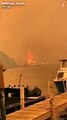 Incendios forestales en la ciudad australiana de Mallacoota que provoco la evacuación de mas de 4 mil personas a la playa de la ciudad