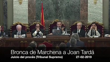 Maravilloso alto que le da Marchena a Tardá por ser tan insolente de querer hablar catalán en el juicio