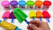 Learn Colors with 7 Color Play Doh Ice Cream with Animals Molds _ Surprise Toys Blind Bags