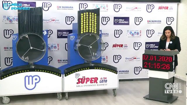 2 Ocak 2020 Süper Loto sonuçları Milli Piyango tarafından belirlendi