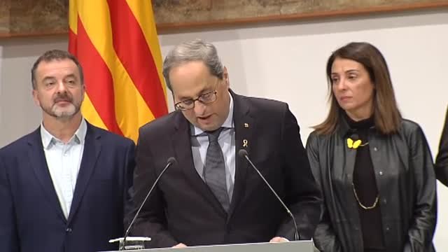 Torra pide convocar un pleno urgente y tilda la decisión de la JEC de golpe de estado