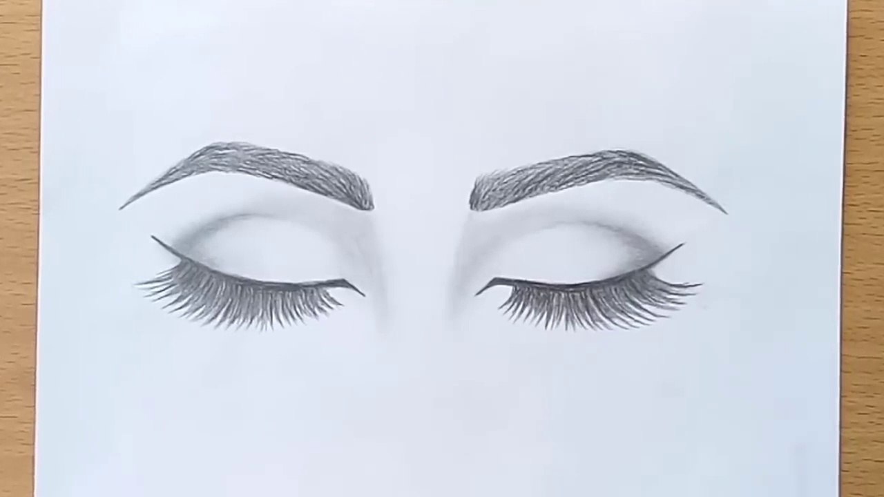 How to draw Closed Eyes for beginners.... step by step