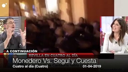 Monedero, "gentuza y groupie de etarras", machacado por Seguí y Cuesta