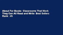 About For Books  Classrooms That Work They Can All Read and Write  Best Sellers Rank : #5