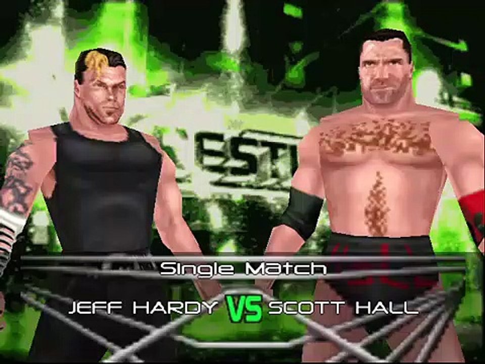 TNA Cross The Line Mod Matches Jeff Hardy vs Scott Hall