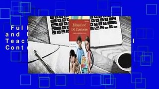 Full E-book  Bilingual and ESL Classrooms: Teaching in Multicultural Contexts  For Kindle