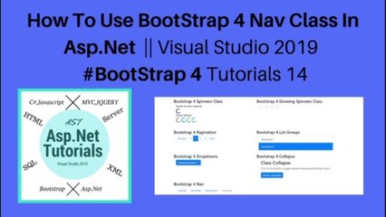 How to use bootstrap 4 nav class in asp.net || visual studio 2019 #bootstrap 4 tutorials 14