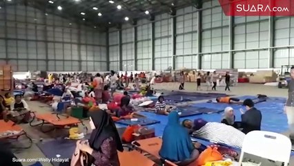 Gudang BNPB Jadi Tempat Pengungsian Korban Banjir Warga Bekasi Kota