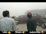 Live Accident। कोहरे की वजह से हुआ एक्सीडेंट आप खुद देखे लाइव अपनी आंखों से।आपके साथ भी हो सकता है ऐसा। Live dangerous accident in expressway in India