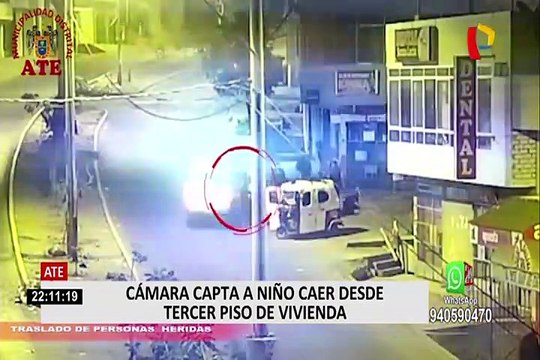 Ate: niño queda grave tras caer de un tercer piso
