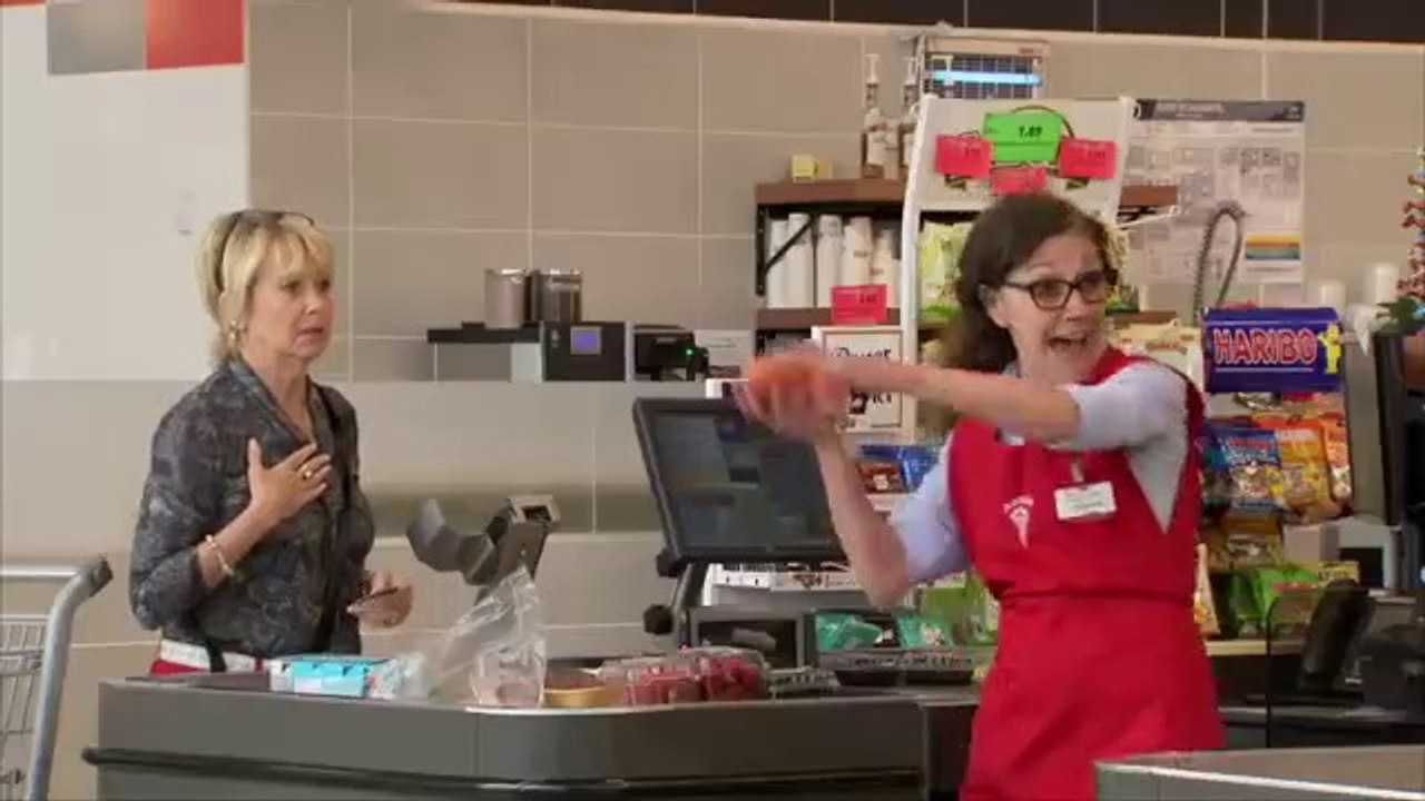 Grocery Store Clerks Play Catch With Customers' Food