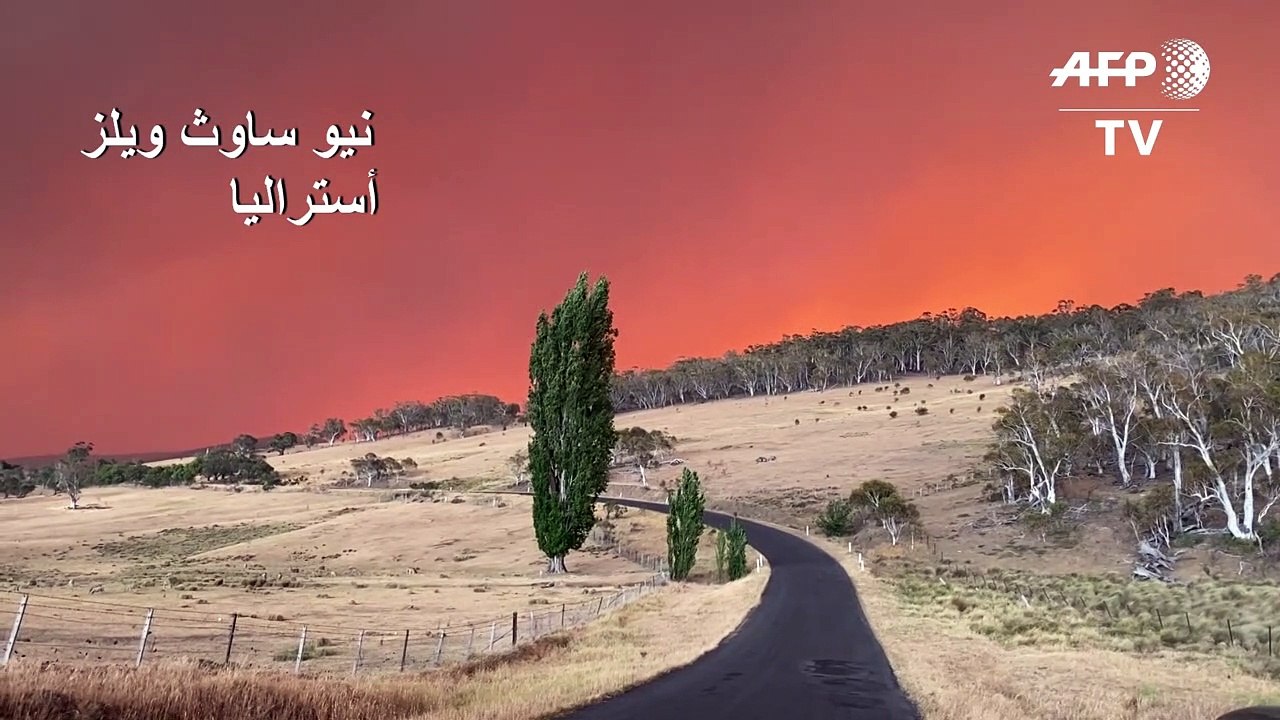 حرائق الغابات في أستراليا تحول لون السماء إلى ا...