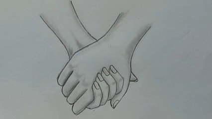 How To Draw Holding Hands step by step